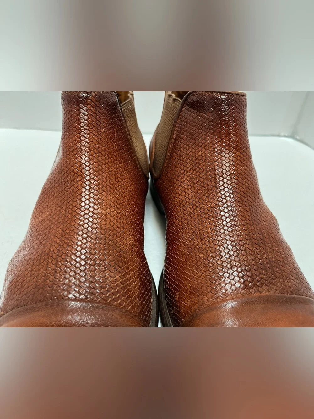 ALITTO Italy Men’s Woven Cap-Toe Chelsea Boots Sz 41 US 8 Rare - READ